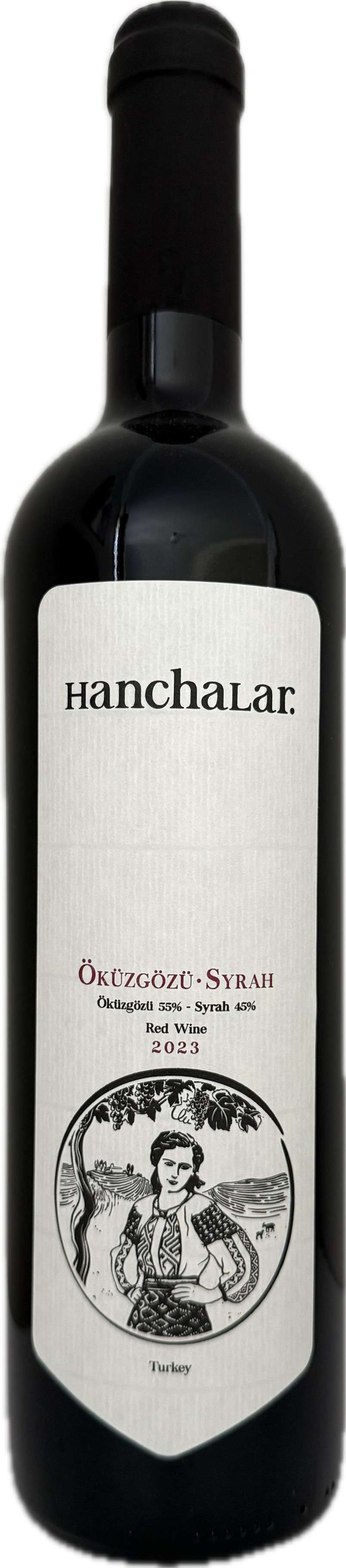 Hanchalar Öküzgözü-Syrah 2023, Öküzgözü, Syrah from Çal, Turkey